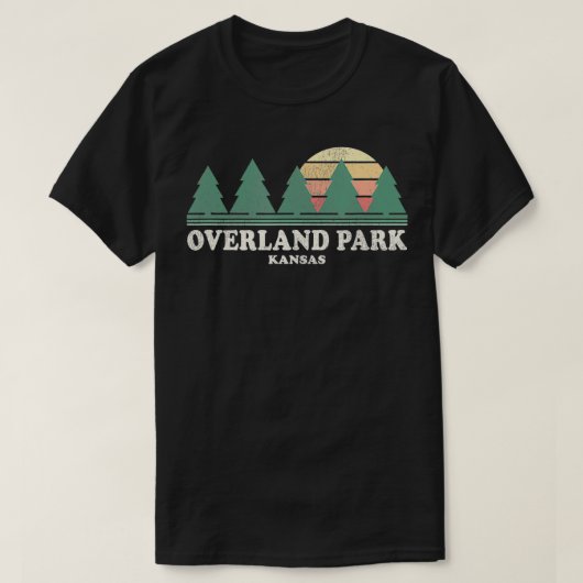 Overland Park KS  Throwback T-shirt Retro 70s D (Design voorkant)