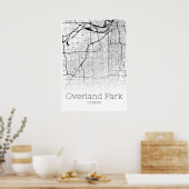 Overland Park Map - Kansas - City Map Poster (Keuken)