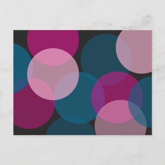 Overlappende cirkels briefkaart (Voorkant)