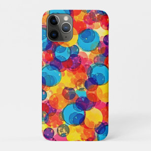 Overlappende Cirkels Kleur Chaos Kunst iPhone 11 Pro Hoesje