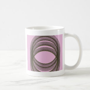 overlappende cirkels op abstracte paarse achtergro koffiemok