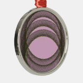 overlappende cirkels op abstracte paarse achtergro metalen ornament (Rechts)