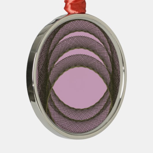 overlappende cirkels op abstracte paarse achtergro metalen ornament (Rechts)