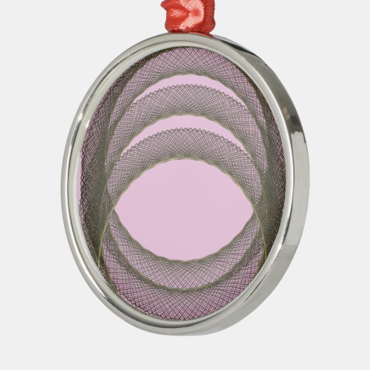 overlappende cirkels op abstracte paarse achtergro metalen ornament (Links)