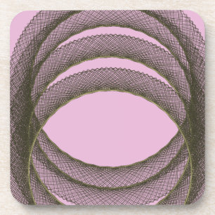 overlappende cirkels op abstracte paarse achtergro onderzetter