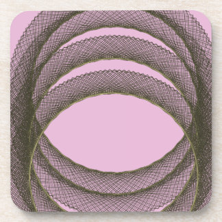 overlappende cirkels op abstracte paarse achtergro onderzetter