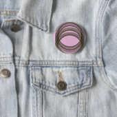 overlappende cirkels op abstracte paarse achtergro ronde button 5,7 cm (In situ)