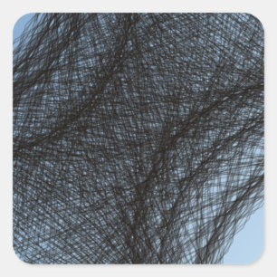overlappende donkere cirkels vierkante sticker
