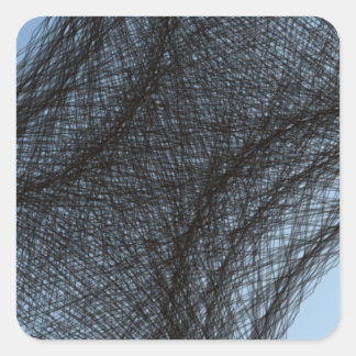 overlappende donkere cirkels vierkante sticker