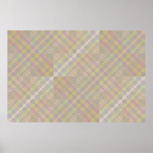 Overlappende factor schaakborden poster