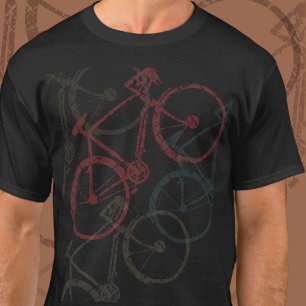 Overlappende fietsen. Opacity Fiets T-shirt
