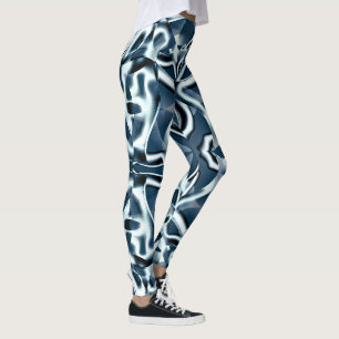 Overlappende gekromde linten, chromed-tinten op bl leggings
