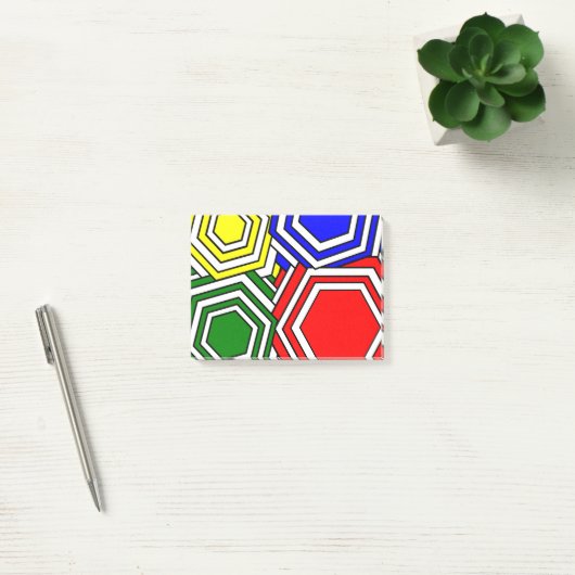 Overlappende hexagons Post-it Nota's Post-it® Notes (Kantoor)