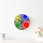 Overlappende hexagons ronde klok (Huis)