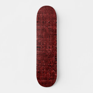 Overlappende kleine rode vierkantjes doorweekt skateboard