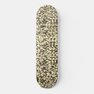 Overlappende kleine vierkantjes in tonen beige tot skateboard