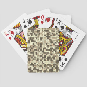Overlappende kleine vierkantjes in tonnen bruin be pokerkaarten
