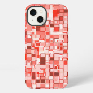 Overlappende kleine vierkantjes, tonen van rood of iPhone 13 hoesje