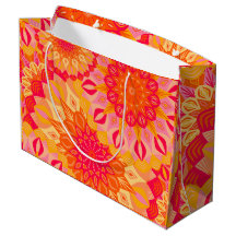 Overlappende Mandala Oranje Roze Geel
