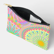 Overlappende Mandala Roze Blauw Geel Mint Paars