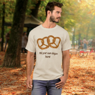 Overlappende Pretzel Knots - voeg slogan toe aan b T-shirt