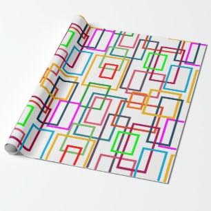 Overlappende rechthoeken cadeaupapier