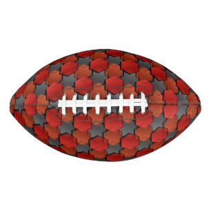 Overlappende rode zeshoeken en 'grijze ster' american football