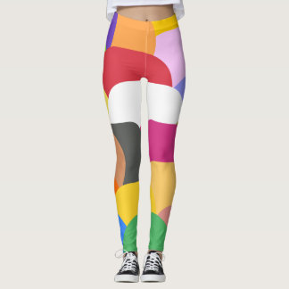 Overlappende schaal cirkels patroon leggings