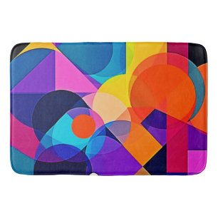 Overlappende tinten: abstracte fusie badmat