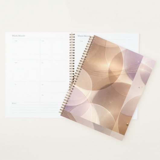 Overlappende transparante cirkels AI-kunst Planner (Display)