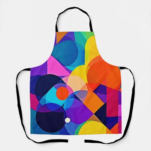 Overlapping Hues: Abstract Fusion Schort (Voorkant)