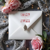 Overlapping Leaves Pattern Elegant Nature Wedding Rubberstempel