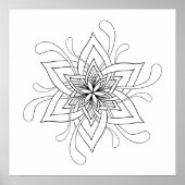 Overlapping Mandala Adult Coloring Poster (Voorkant)