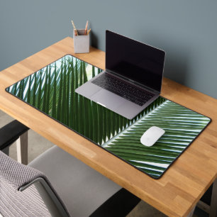 Overlapping Palm Fronds Tropical Green Abstract