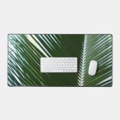 Overlapping Palm Fronds Tropical Green Abstract (Clavier et souris)