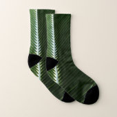 Overlapping Palm Fronds Tropical Green Abstract (Paire)