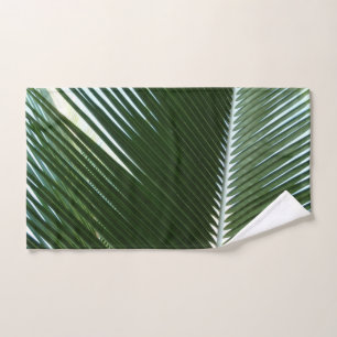 Overlapping Palm Fronds Tropical Green Abstract
