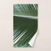 Overlapping Palm Fronds Tropical Green Abstract (Serviette à main)