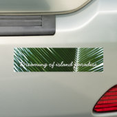 Overlapping Palm Fronds Tropical Green Abstract Bumpersticker (Op auto)