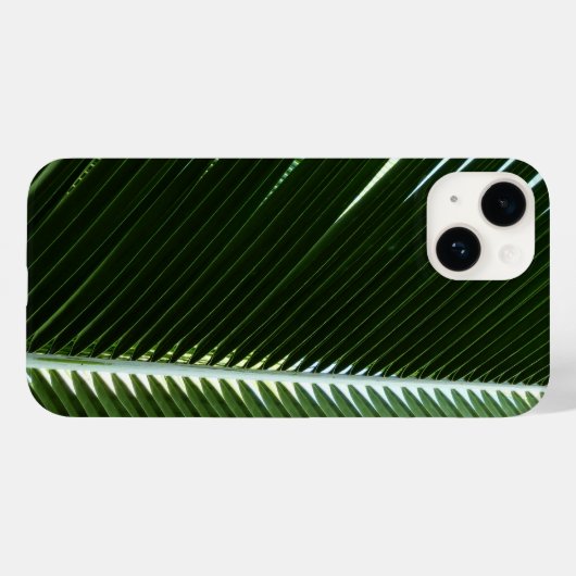 Overlapping Palm Fronds Tropical Green Abstract Case-Mate iPhone Case (Achterkant (horizontaal))