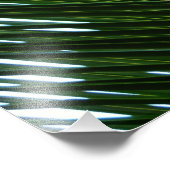 Overlapping Palm Fronds Tropical Green Abstract Foto Afdruk (Hoek)