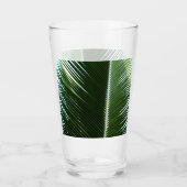 Overlapping Palm Fronds Tropical Green Abstract Glas (Voorkant)