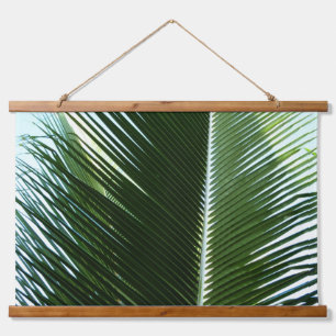 Overlapping Palm Fronds Tropical Green Abstract Hangend Wandkleed