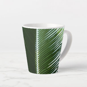 Overlapping Palm Fronds Tropical Green Abstract Latte Mok