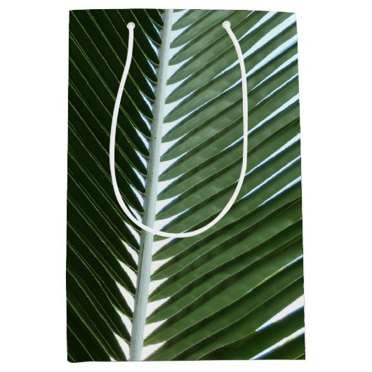 Overlapping Palm Fronds Tropical Green Abstract Medium Cadeauzakje (Voorkant)