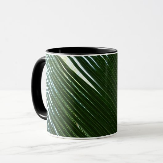 Overlapping Palm Fronds Tropical Green Abstract Mok (Voorkant links)