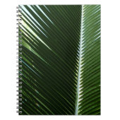 Overlapping Palm Fronds Tropical Green Abstract Notitieboek (Voorkant)