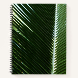 Overlapping Palm Fronds Tropical Green Abstract Notitieboek