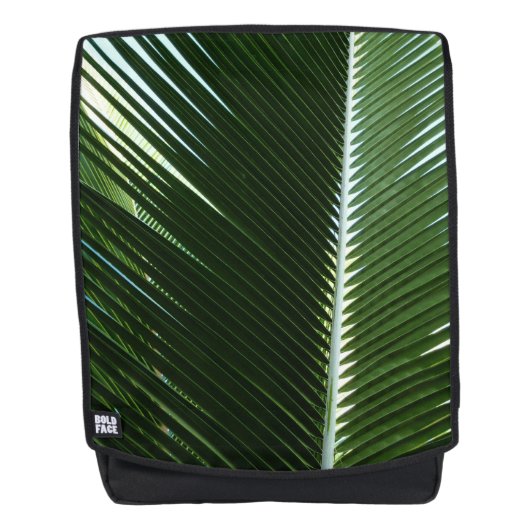 Overlapping Palm Fronds Tropical Green Abstract Rugtassen (Voorkant)