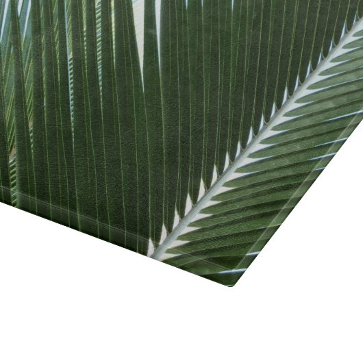 Overlapping Palm Fronds Tropical Green Abstract Snijplank (Hoek)